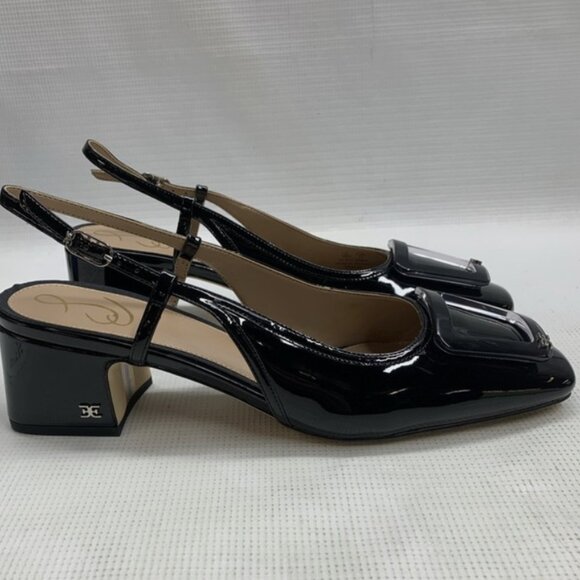 Sam Edelman Womens Tracie Adjustable Slingbacks Shoes Black Size 8M New w/o Box - Picture 1 of 8